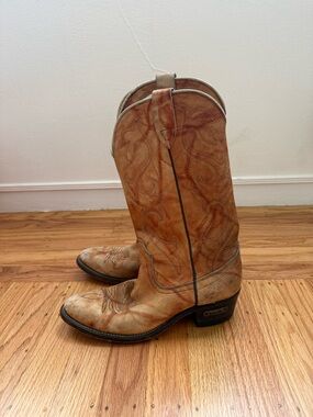 Laredo Brown Leather Western Cowboy Boots